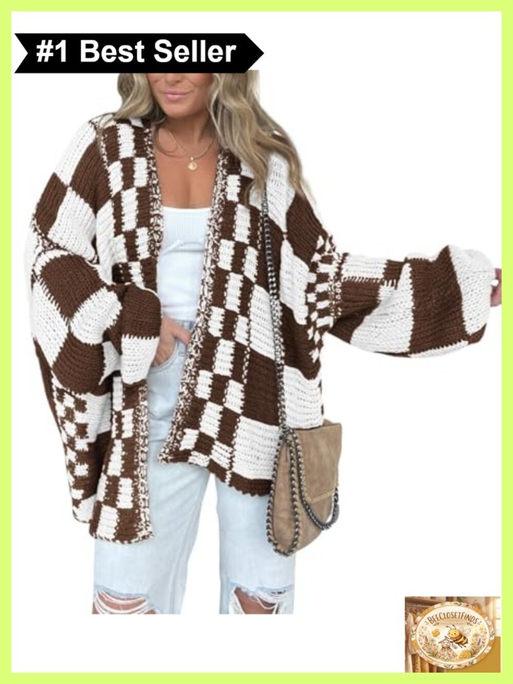 Casual Open Front Cardigan Sweater Ribbed Knit Long Sleeve V-Neck Loose Fit